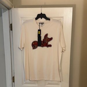 Akoo Cream T-Shirt with Red Graphic